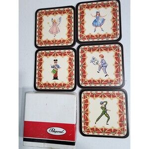 Pimpernel England Christmas Nutcracker Cork Bottom Set Of 5